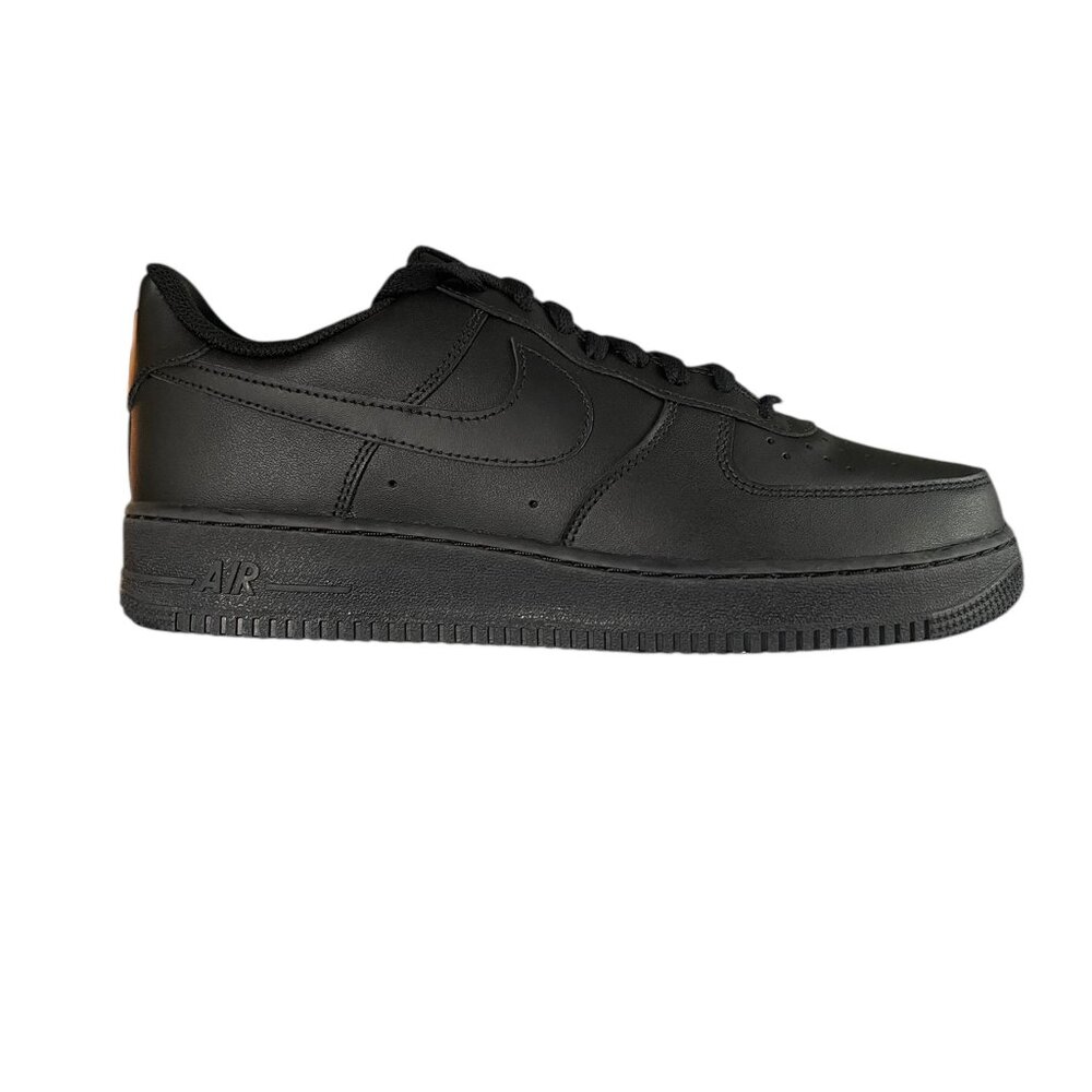 Nike Air Force 1 ’07 Triple Black Low Sneakers All Black AF1 Streetwear Men’s 11 - Picture 7 of 7